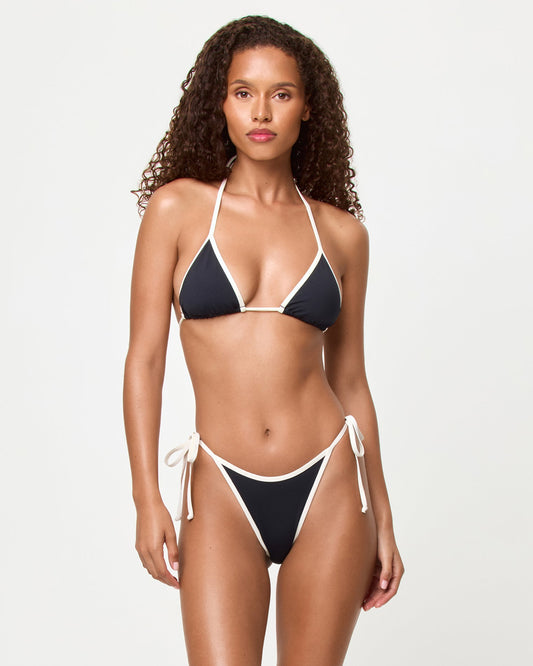 Aspen Bikini Top - Black-Cream