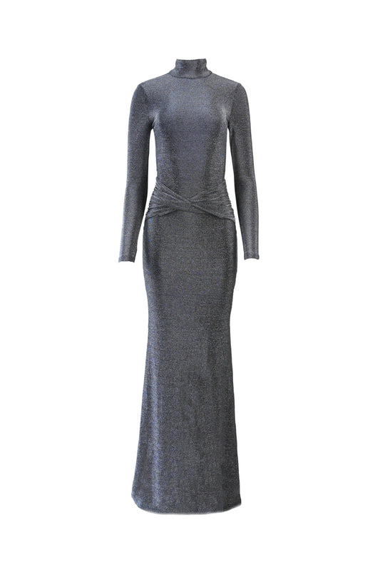 Cassia Maxi Dress — Iridescent Onyx