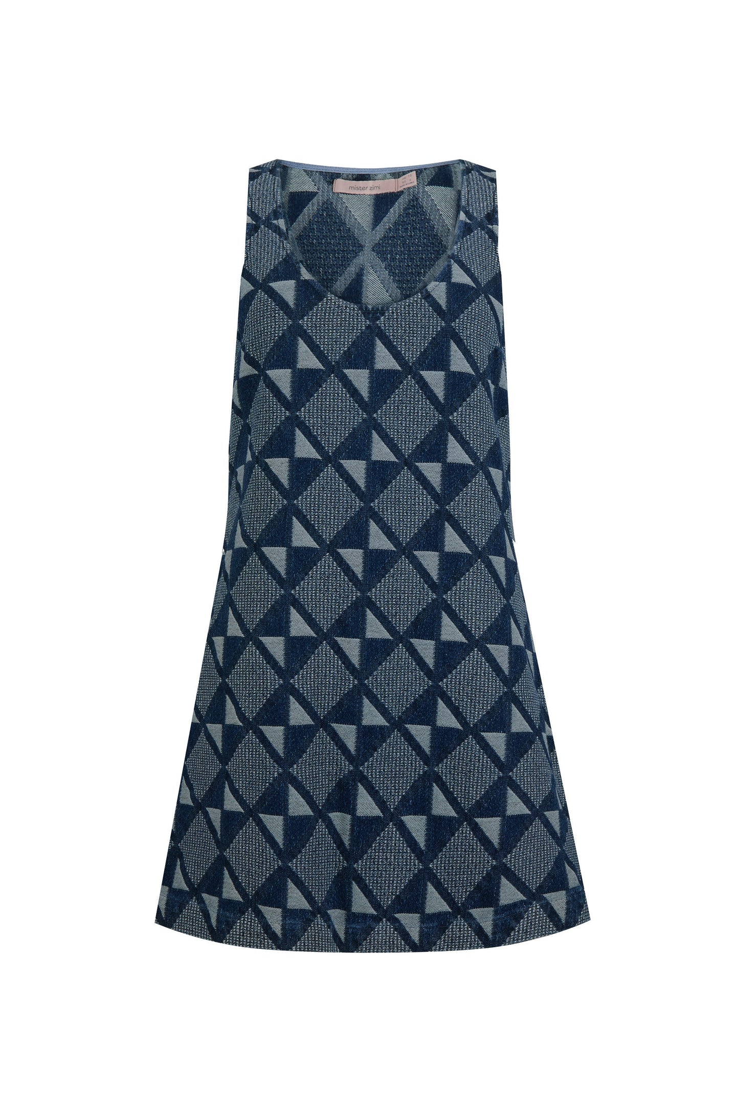 Courtney Mini Dress In Abstract Denim