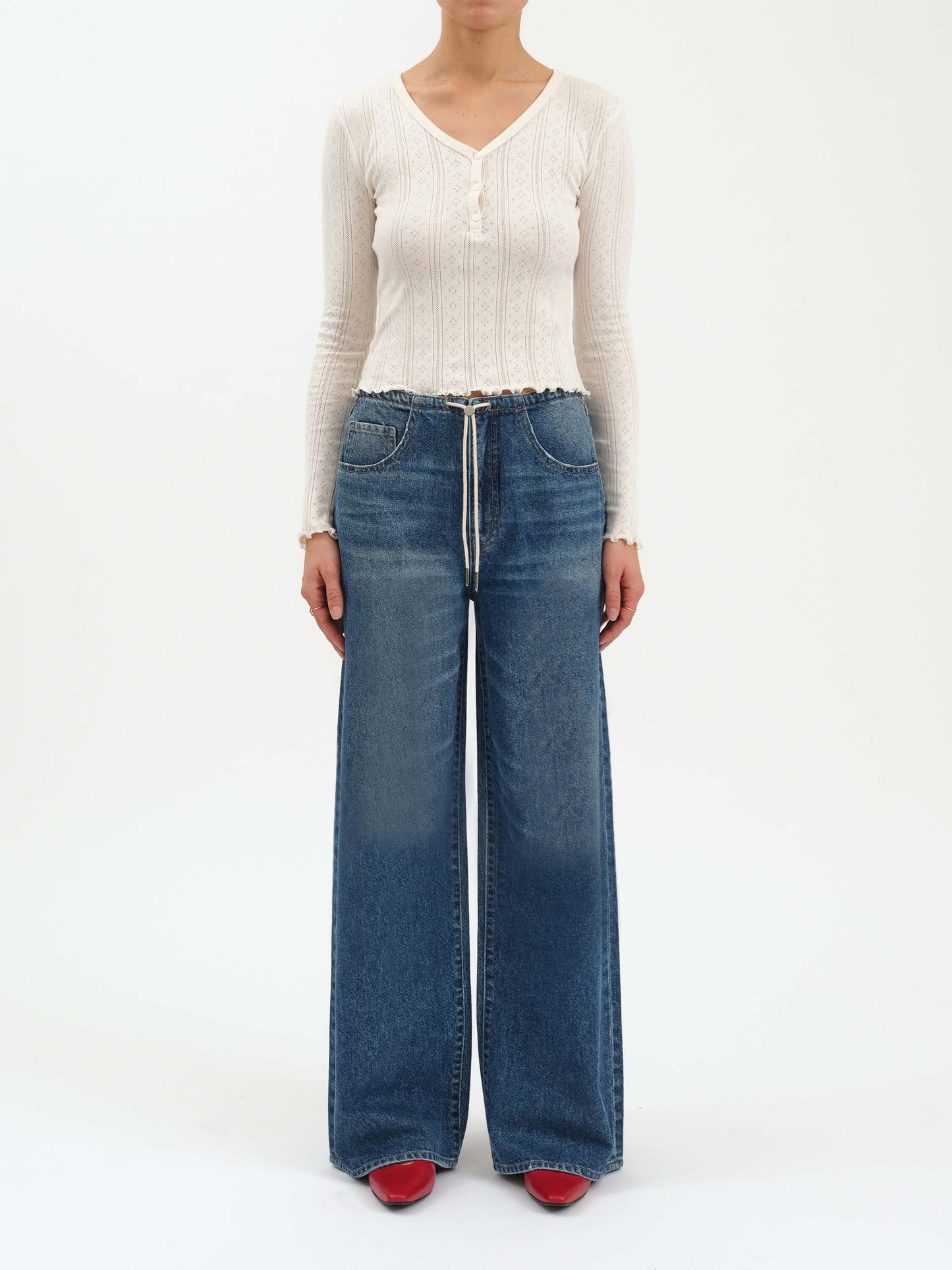 Daze Madison Mid Rise Wide Leg Jean