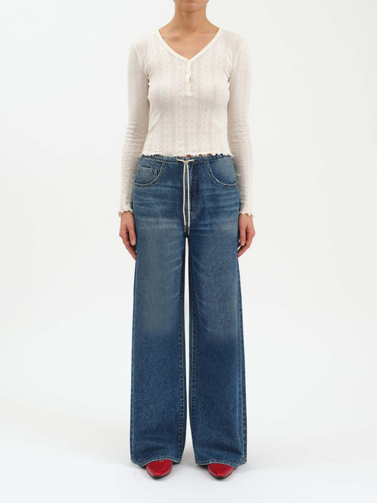 Daze Madison Mid Rise Wide Leg Jean