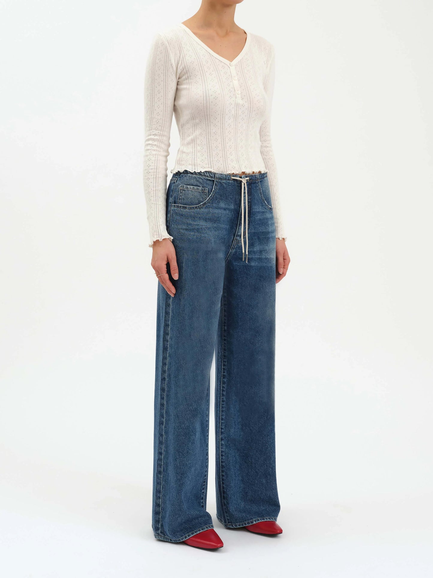 Daze Madison Mid Rise Wide Leg Jean