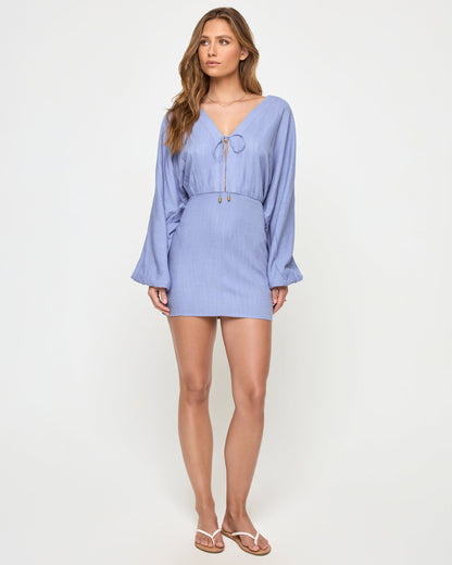 Deia Mini Dress - Chambray