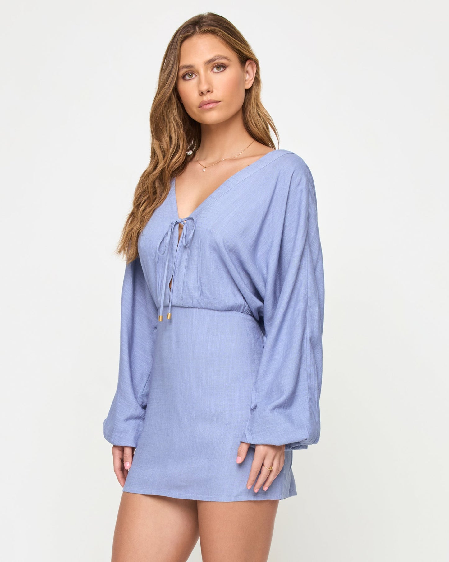 Deia Mini Dress - Chambray