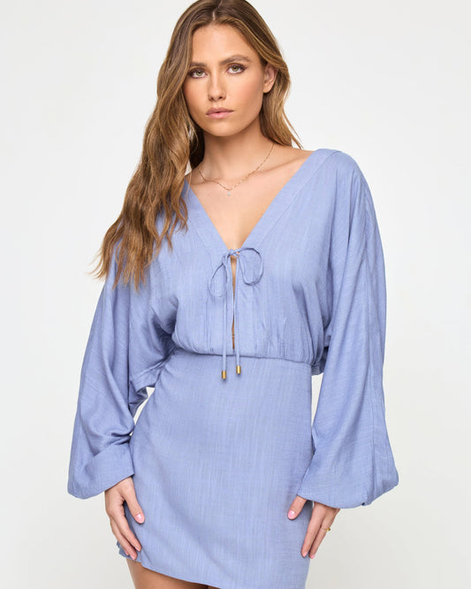 Deia Mini Dress - Chambray