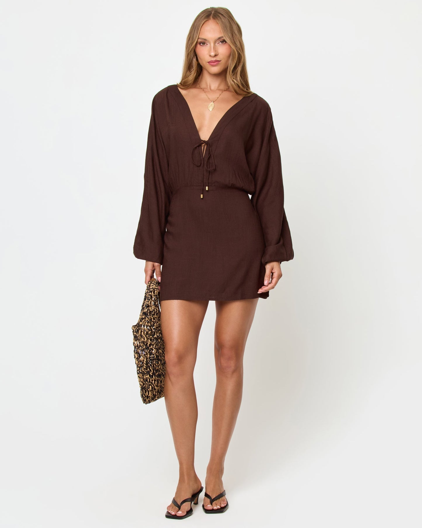 Deia Mini Dress - Espresso