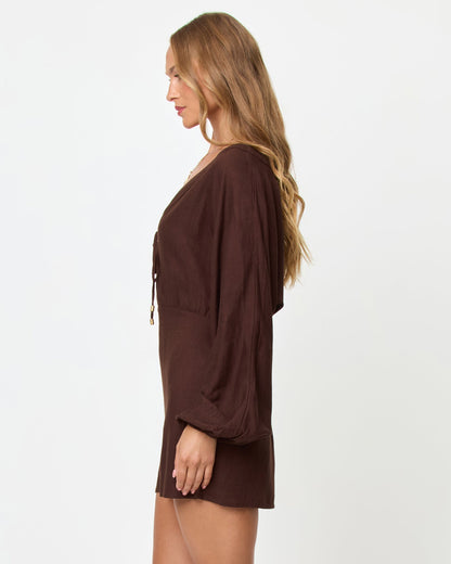 Deia Mini Dress - Espresso