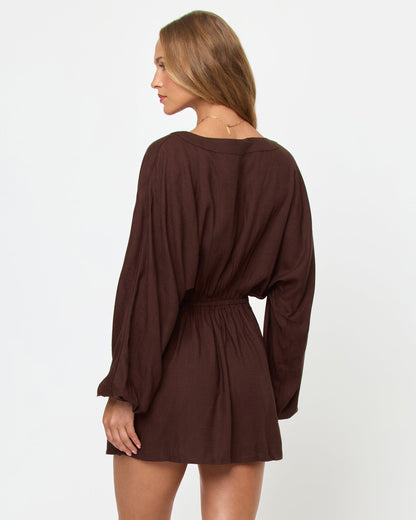 Deia Mini Dress - Espresso