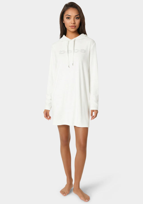 Velour Hooded Rhinestone Sleep & Lounge Dress