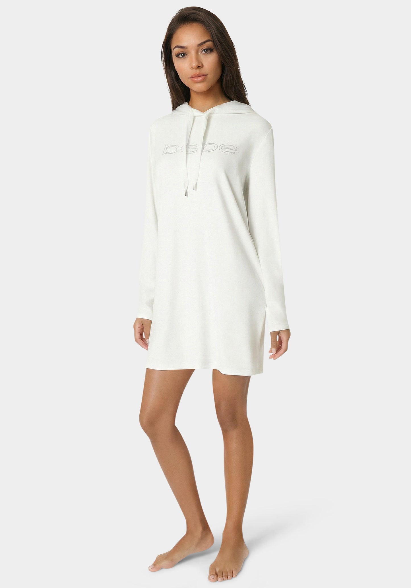 Velour Hooded Rhinestone Sleep & Lounge Dress