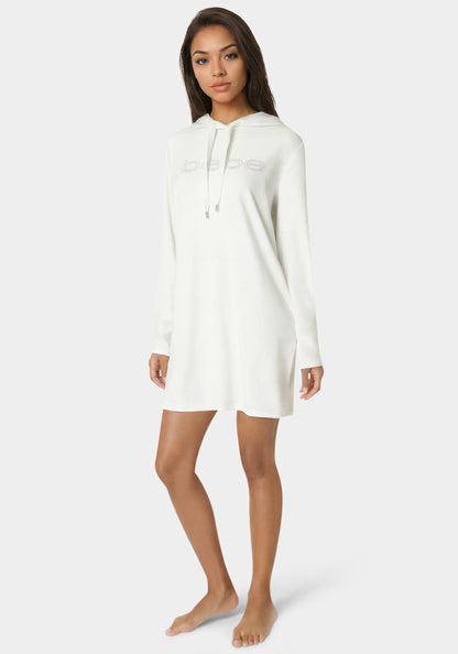 Velour Hooded Rhinestone Sleep & Lounge Dress