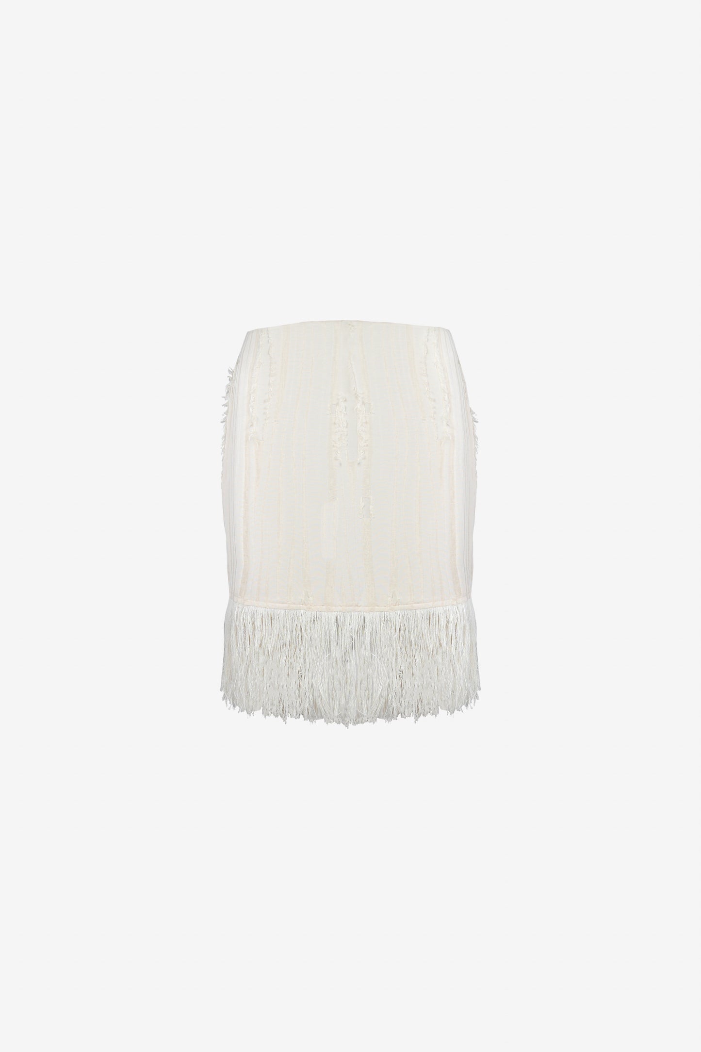 Fritz Fringe Skirt — Ivory