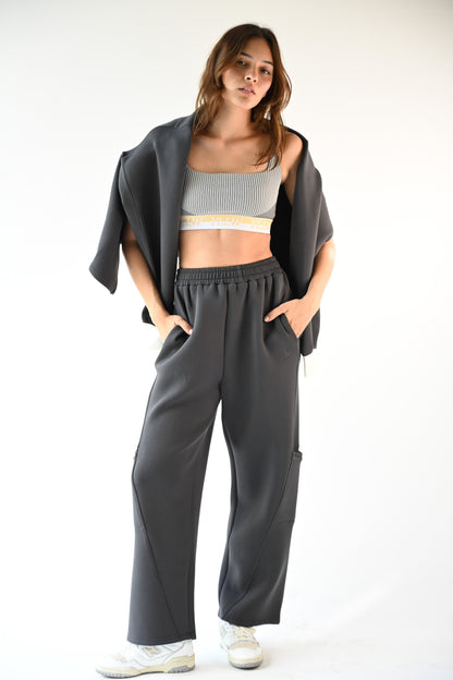 Harry Knit Neoprene Pants — Charcoal