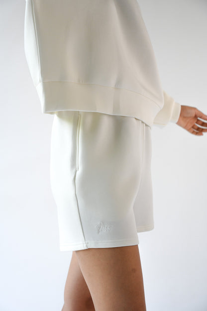 Ollie Knit Neoprene Shorts — Offwhite