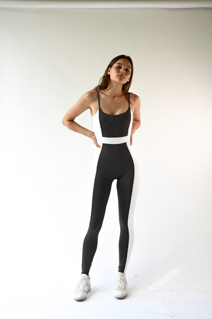 Mackenzie Belted Bodysuit — Charcoal