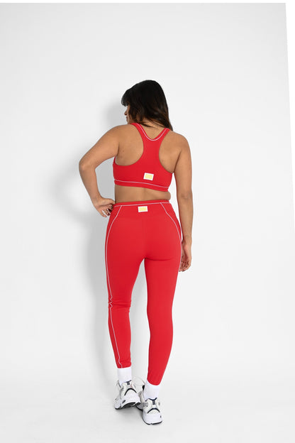 Aster Contour Sports Bra — Ruby