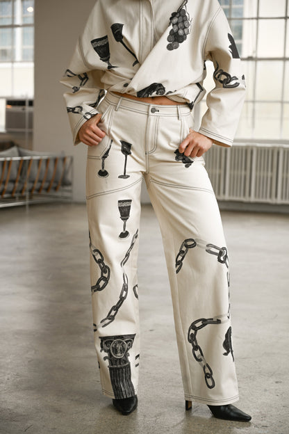 Linked Canvas Pants