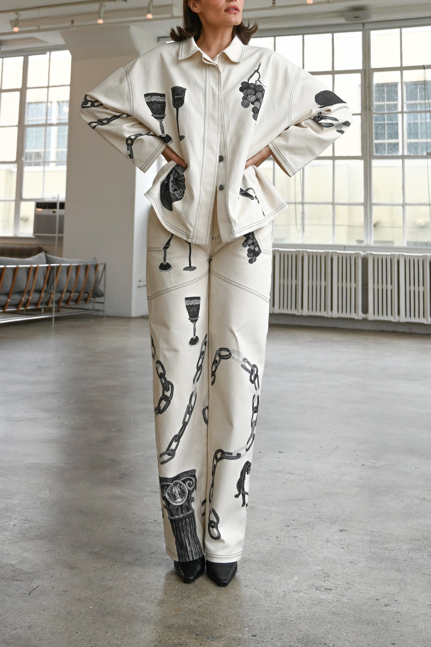 Linked Canvas Pants