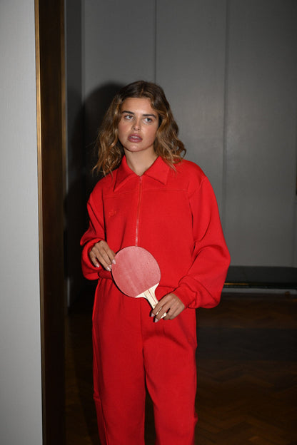Kasey Knit Neoprene Jacket — Ruby