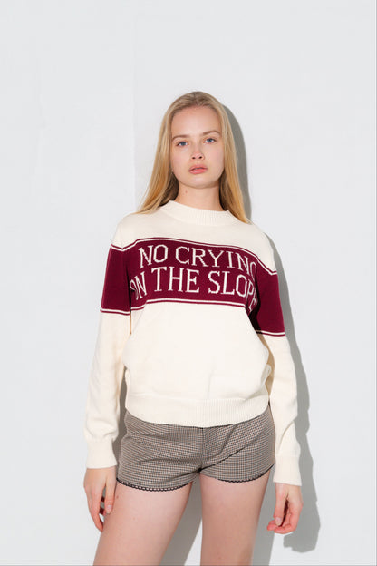 No Crying Slopes Knit