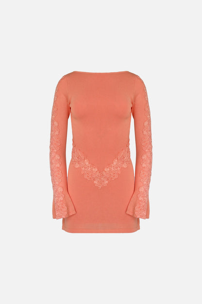 Delphine Dress — Peach