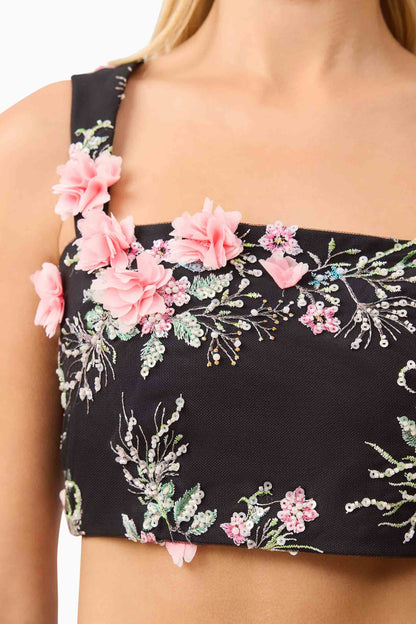 Gaia Floral Set in Black