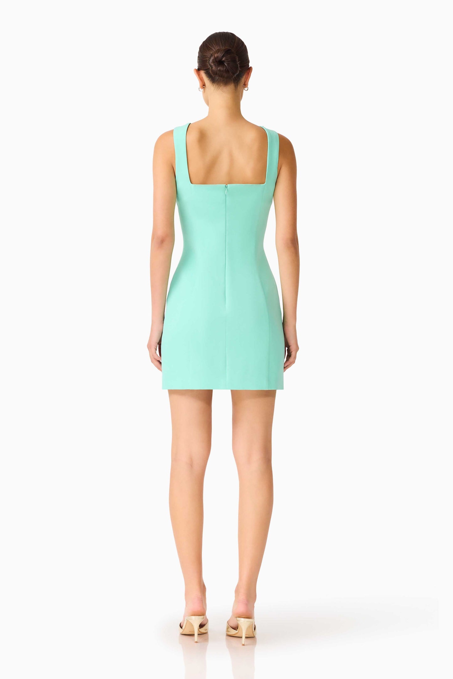 Trompe 3D Mini Dress in Mint Green