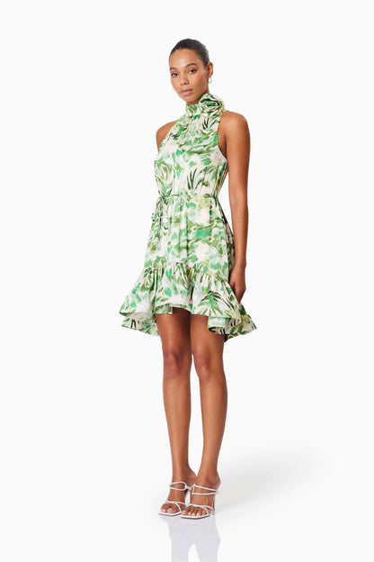 Georgia Babydoll Day Dress In Green