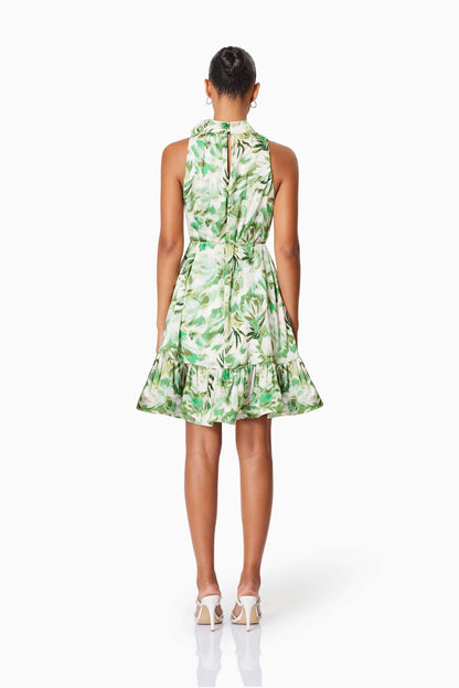 Georgia Babydoll Day Dress In Green