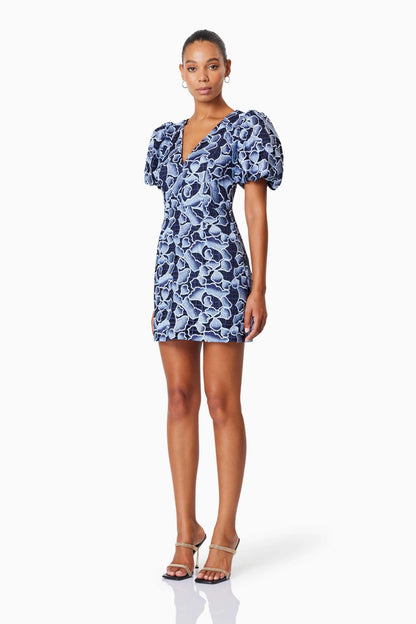 Mila Eventwear Mini Dress In Blue