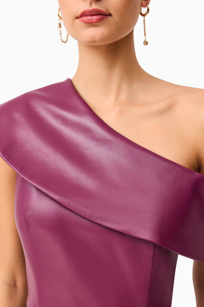 Nova Off The Shoulder Mini Dress in Purple