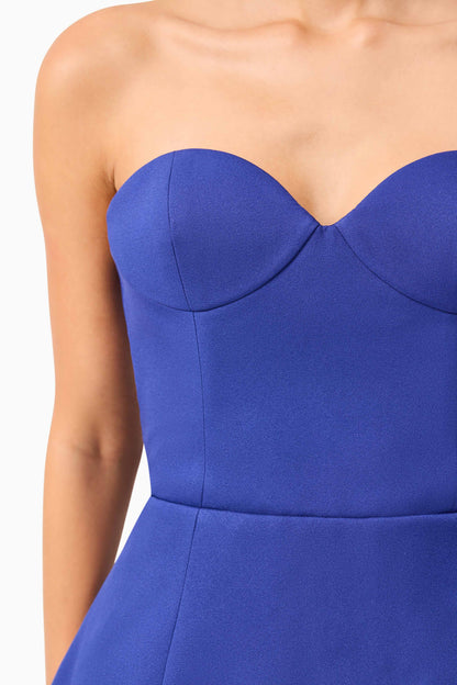 Beatrix Tulip Mini Dress in Blue