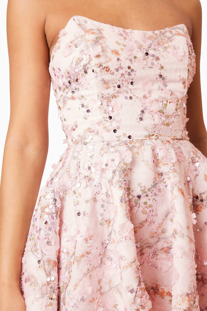Regina Strapless Mini Dress in Pink