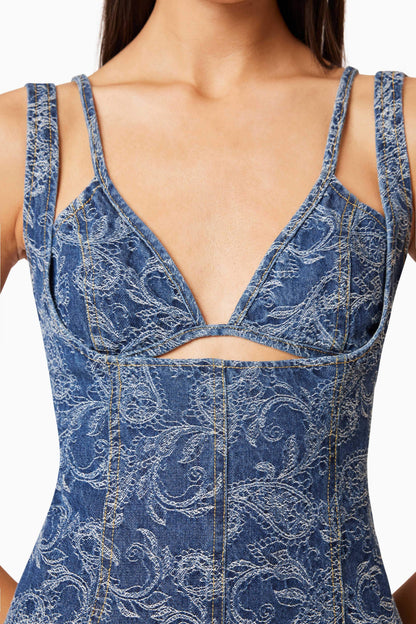 Denver Party Mini Dress In Blue