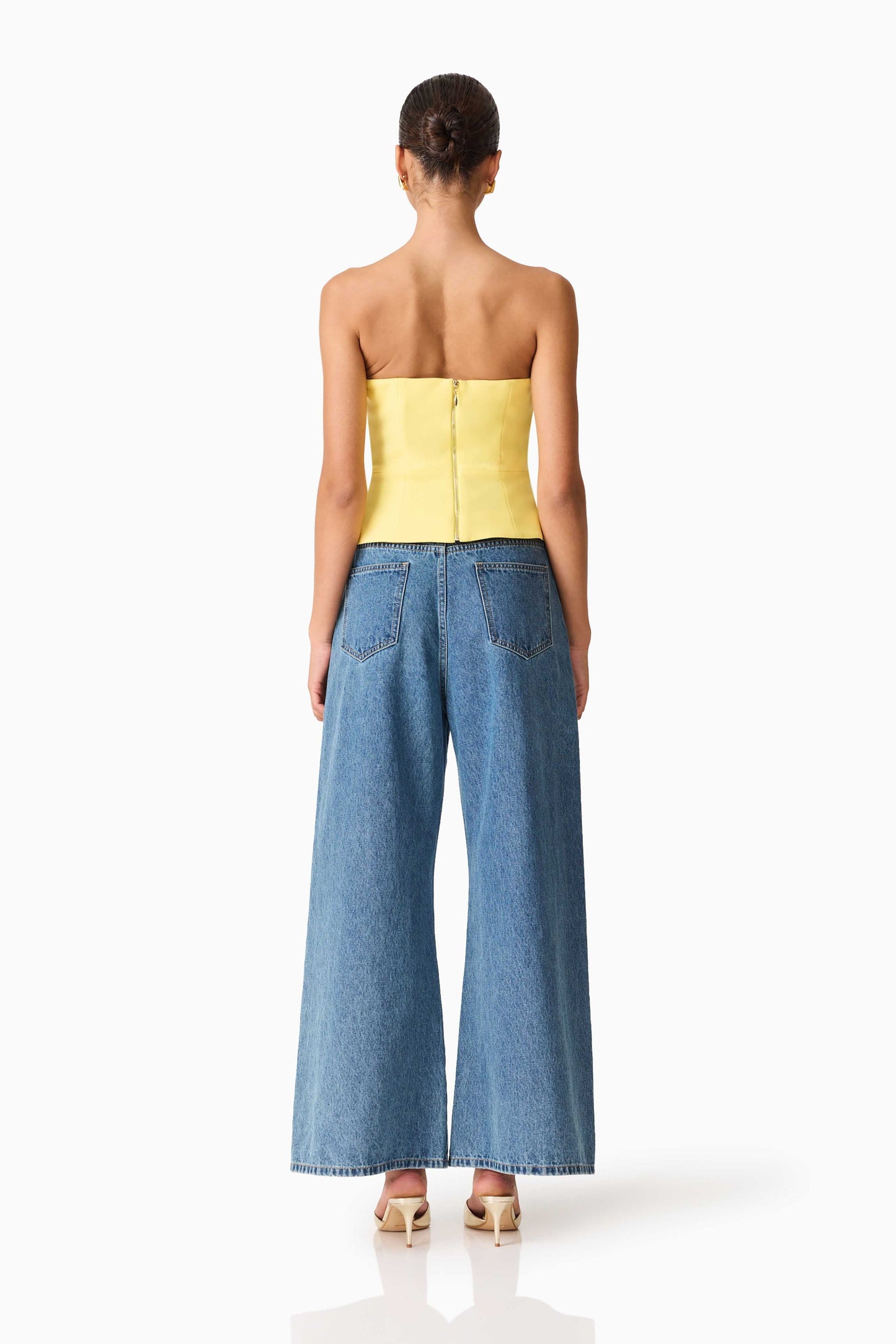 Hope Strapless Top in Yellow