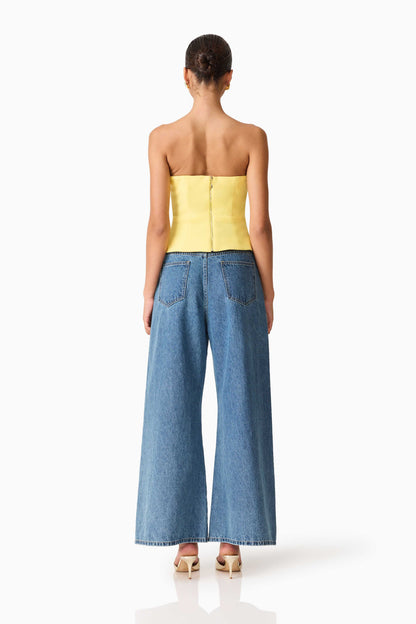 Hope Strapless Top in Yellow