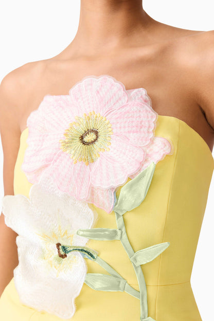 Hope Strapless Top in Yellow
