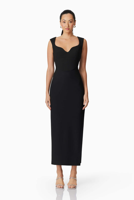 Gia Fitted Gown in Black