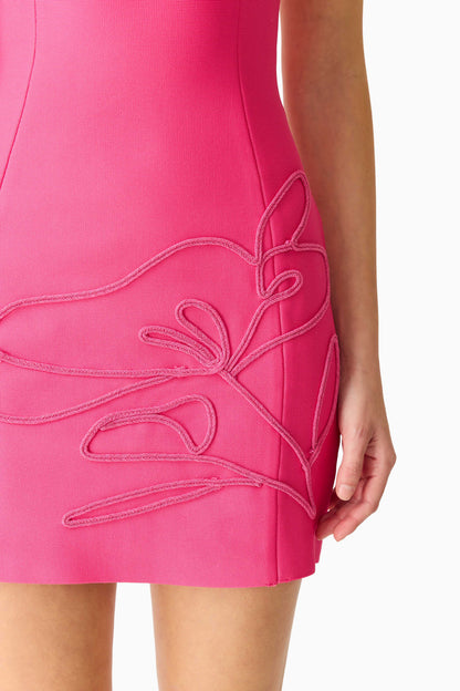 Opline Fitted Mini Dress in Hot Pink