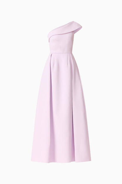 Saphine One Shoulder Gown in Pink