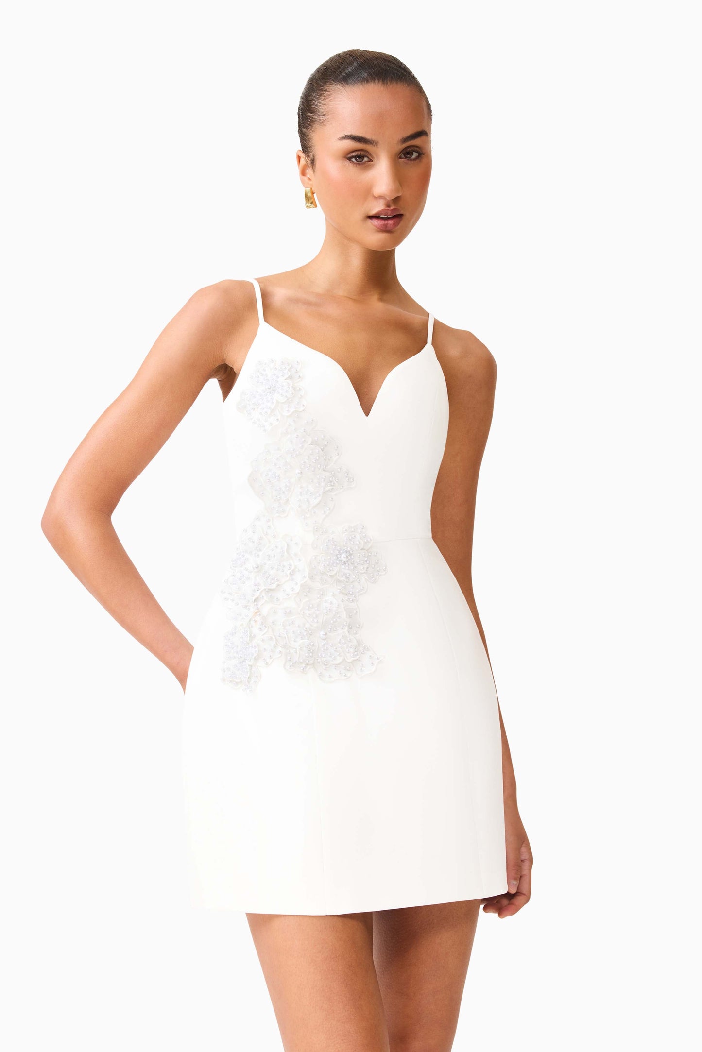 Stella Tulip Mini Dress in White
