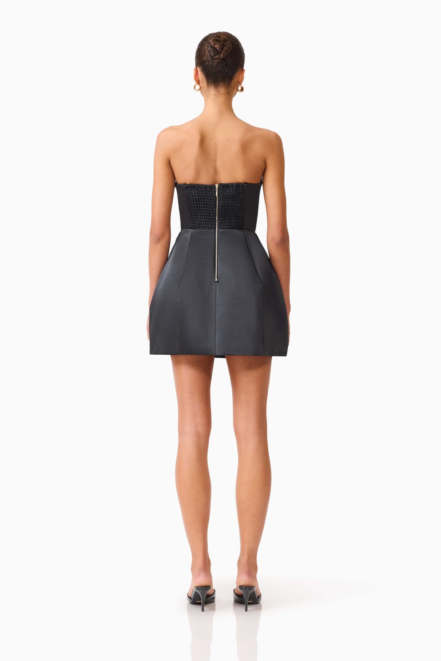 Manon Tulip Mini Dress in Black