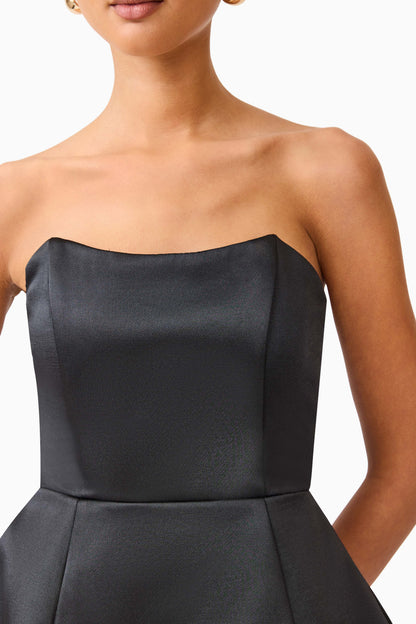 Manon Tulip Mini Dress in Black