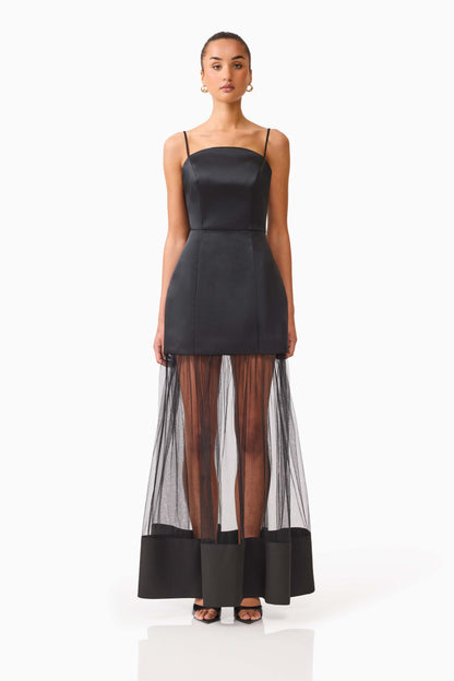 Marcella Strapless Gown in Black