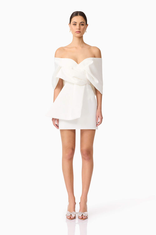 Dandelione Off The Shoulder Mini Dress in White