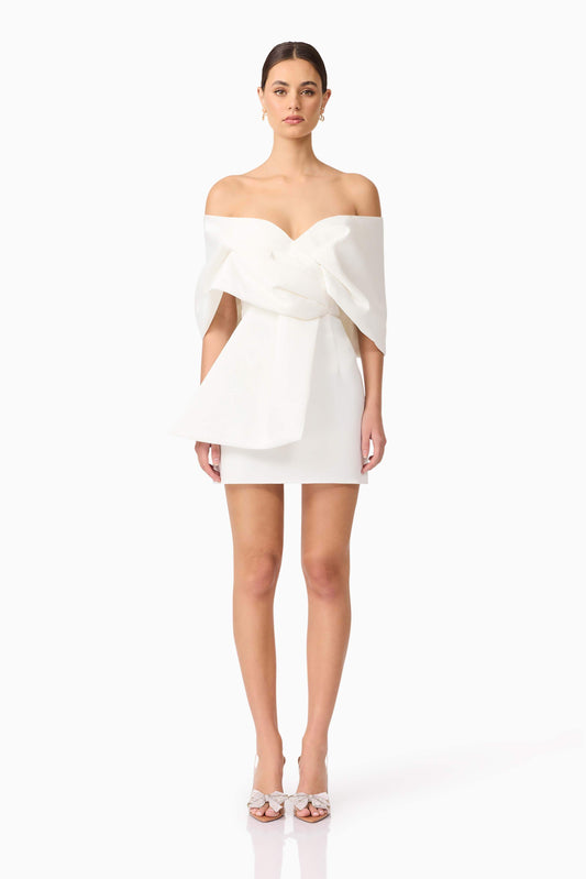Dandelione Off The Shoulder Mini Dress in White