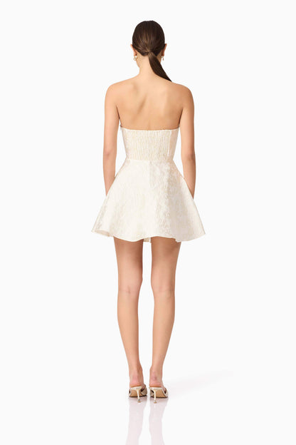 Galadirel Strapless Mini Dress in White