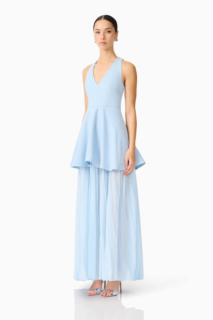 Anaya V Neck Maxi Dress in Blue
