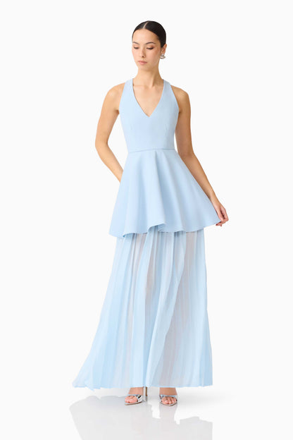 Anaya V Neck Maxi Dress in Blue