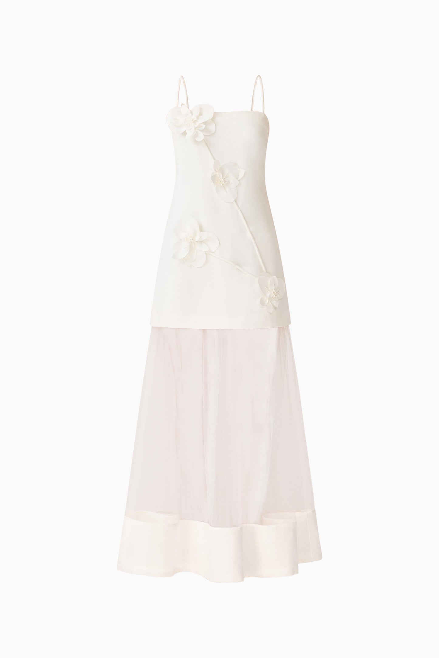 Reina Applique Gown in White